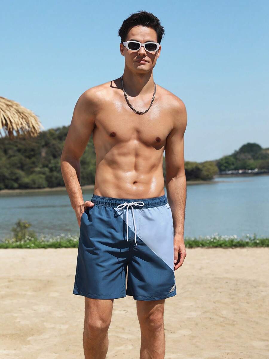 Manfinity VDAYZ Heren Strandshorts met Trekkoord - Perfect voor Koppels
