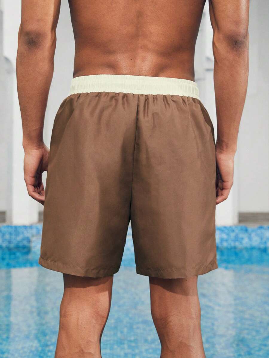 Manfinity VDAYZ Heren Kleurblok Boardshorts - Perfect voor Strand en Vakantie