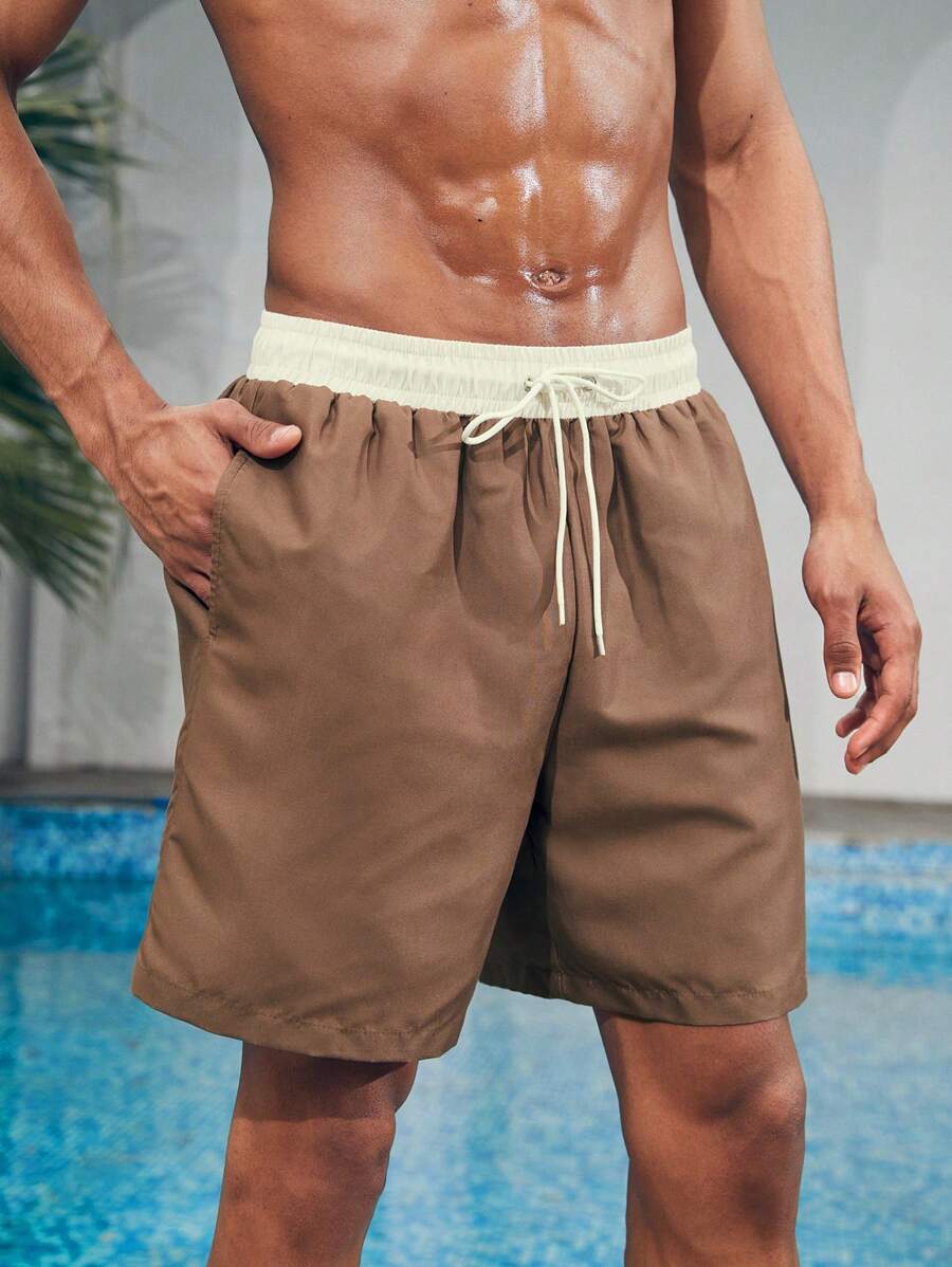 Manfinity VDAYZ Heren Kleurblok Boardshorts - Perfect voor Strand en Vakantie
