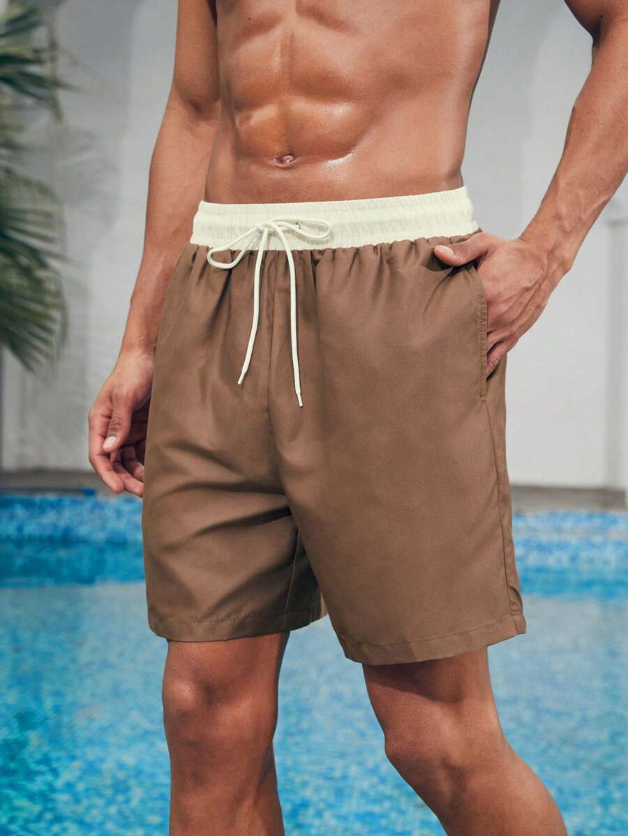 Manfinity VDAYZ Heren Kleurblok Boardshorts - Perfect voor Strand en Vakantie