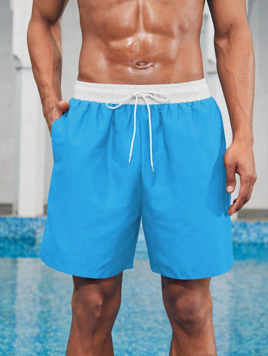 Manfinity VDAYZ Heren Kleurblok Boardshorts - Perfect voor Strand en Vakantie
