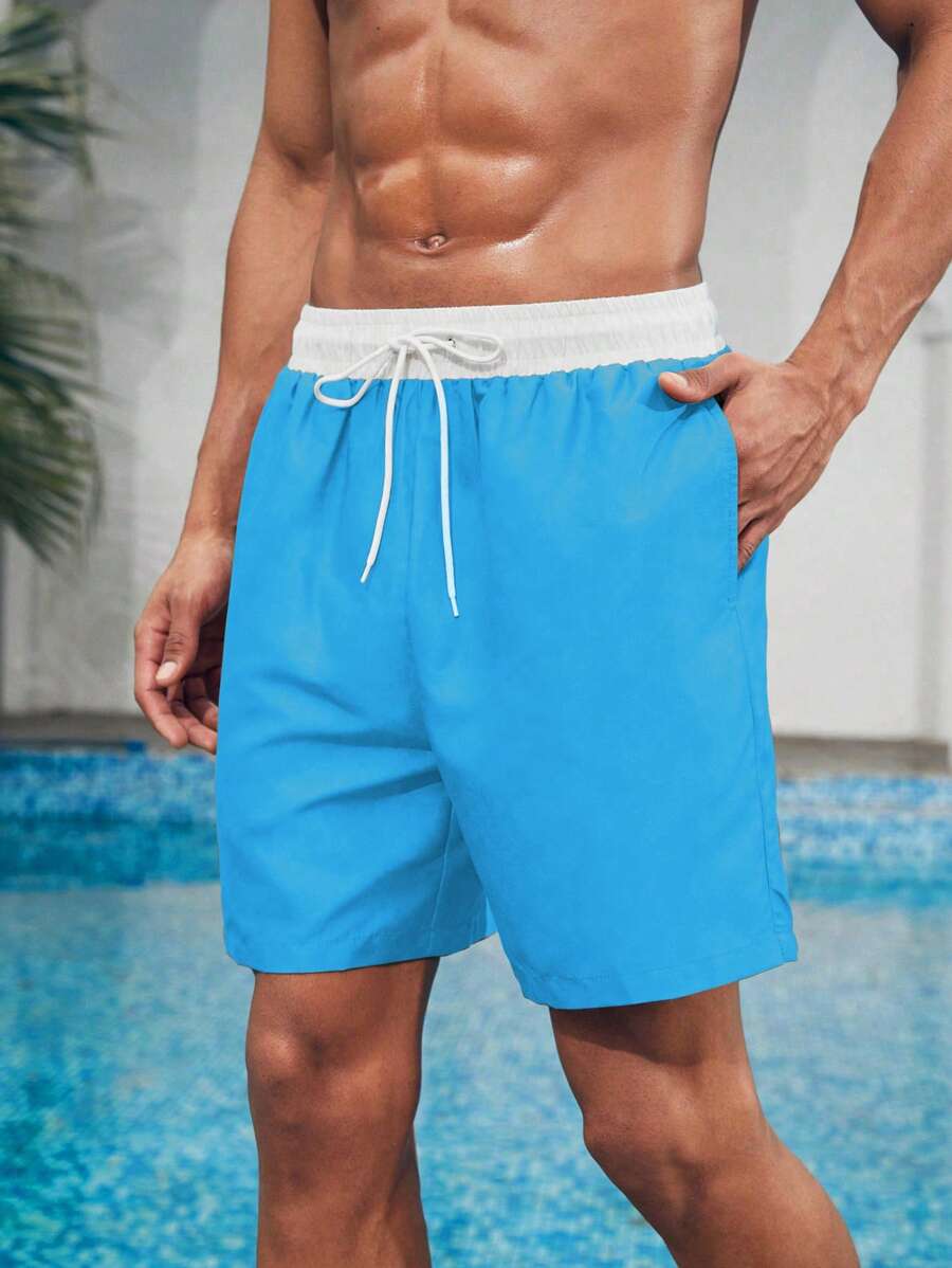 Manfinity VDAYZ Heren Kleurblok Boardshorts - Perfect voor Strand en Vakantie