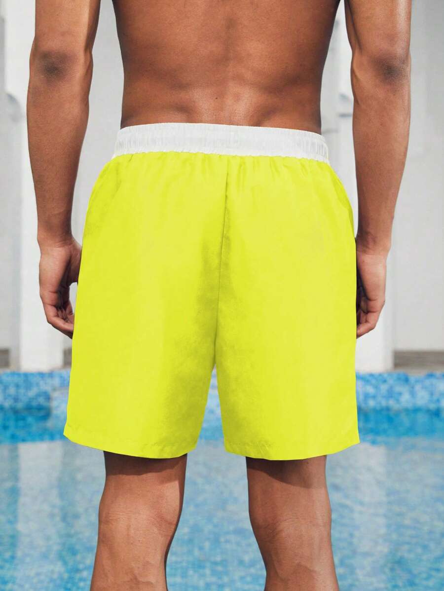 Manfinity VDAYZ Heren Kleurblok Boardshorts - Perfect voor Strand en Vakantie