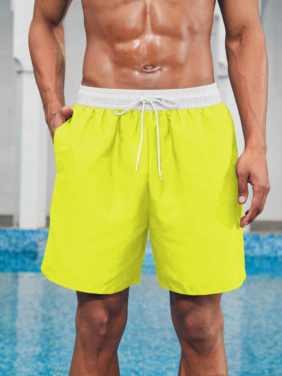 Manfinity VDAYZ Heren Kleurblok Boardshorts - Perfect voor Strand en Vakantie