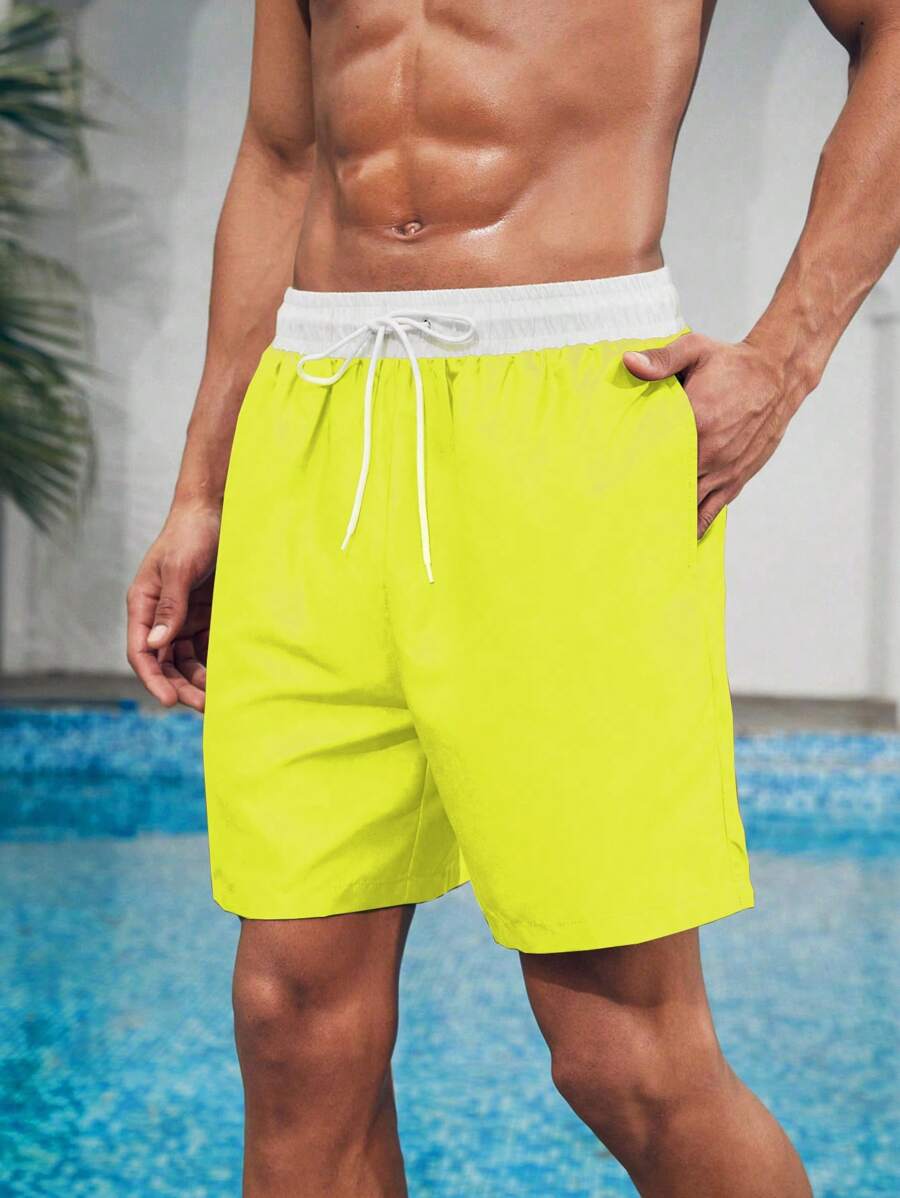 Manfinity VDAYZ Heren Kleurblok Boardshorts - Perfect voor Strand en Vakantie