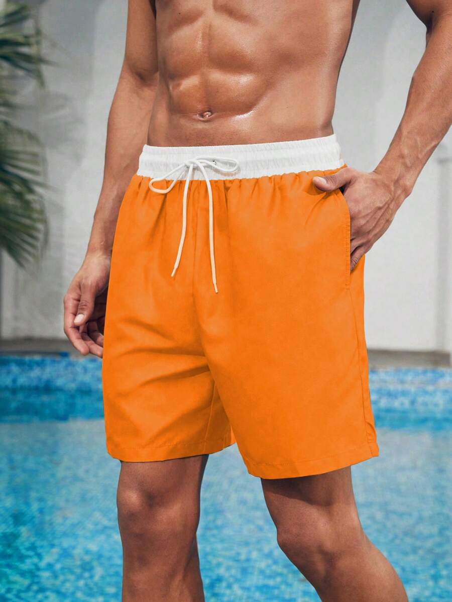 Manfinity VDAYZ Heren Kleurblok Boardshorts - Perfect voor Strand en Vakantie