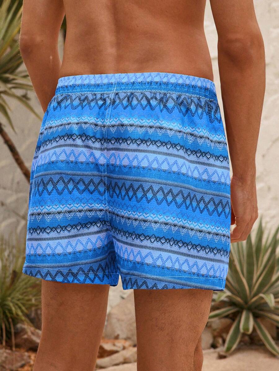 Manfinity VDAYZ Geometrische Print Heren Strandshorts