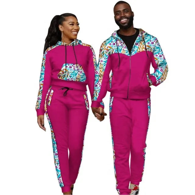 Couple Tracksuits Hot Sales Sublimation Printed Zipper Hoodies Tracksuits for Unisex Jogging Sports Wears Tracksuit Set