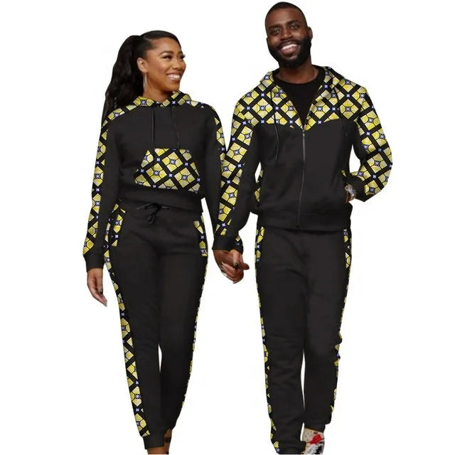 Couple Tracksuits Hot Sales Sublimation Printed Zipper Hoodies Tracksuits for Unisex Jogging Sports Wears Tracksuit Set