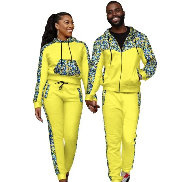 Couple Tracksuits Hot Sales Sublimation Printed Zipper Hoodies Tracksuits for Unisex Jogging Sports Wears Tracksuit Set