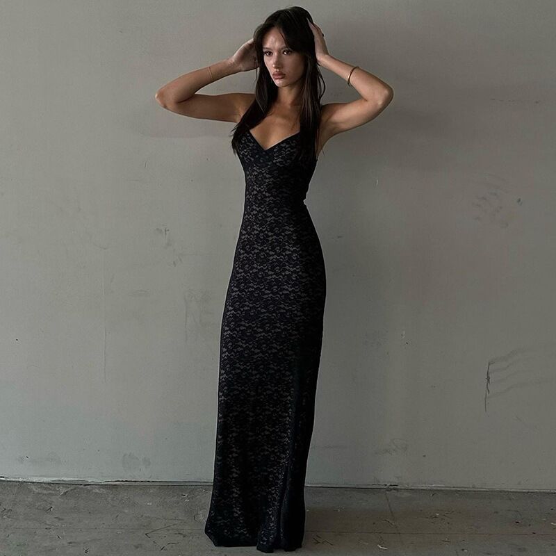 Luxe Duomance Jurk – Zwart & Wit