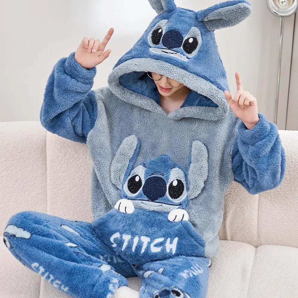 Stitch Fleece Couple Pajamas