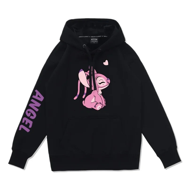 Stitch & Angel Couple Hoodies