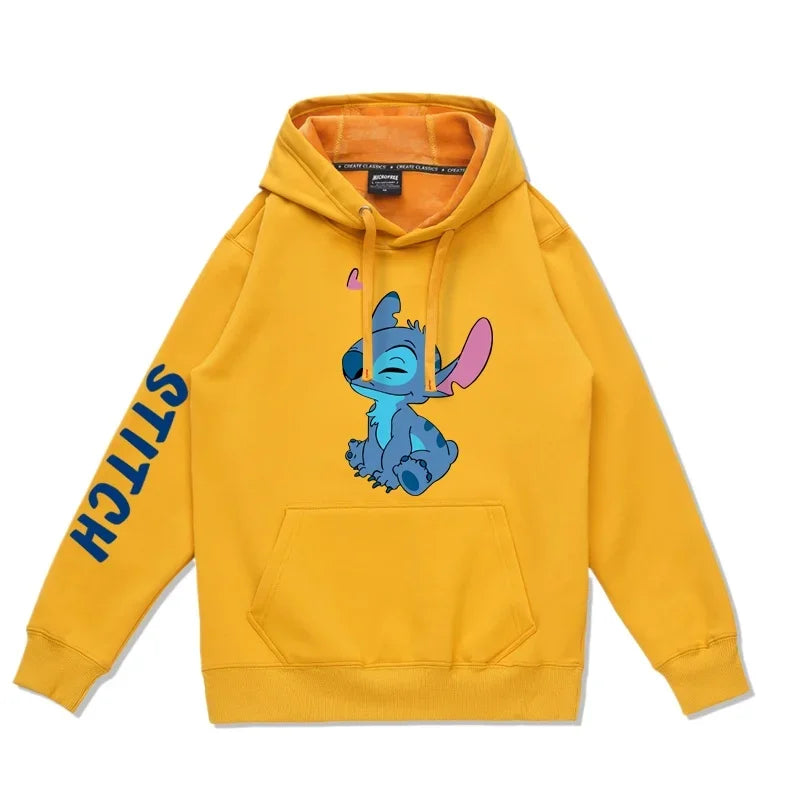 Stitch & Angel Couple Hoodies