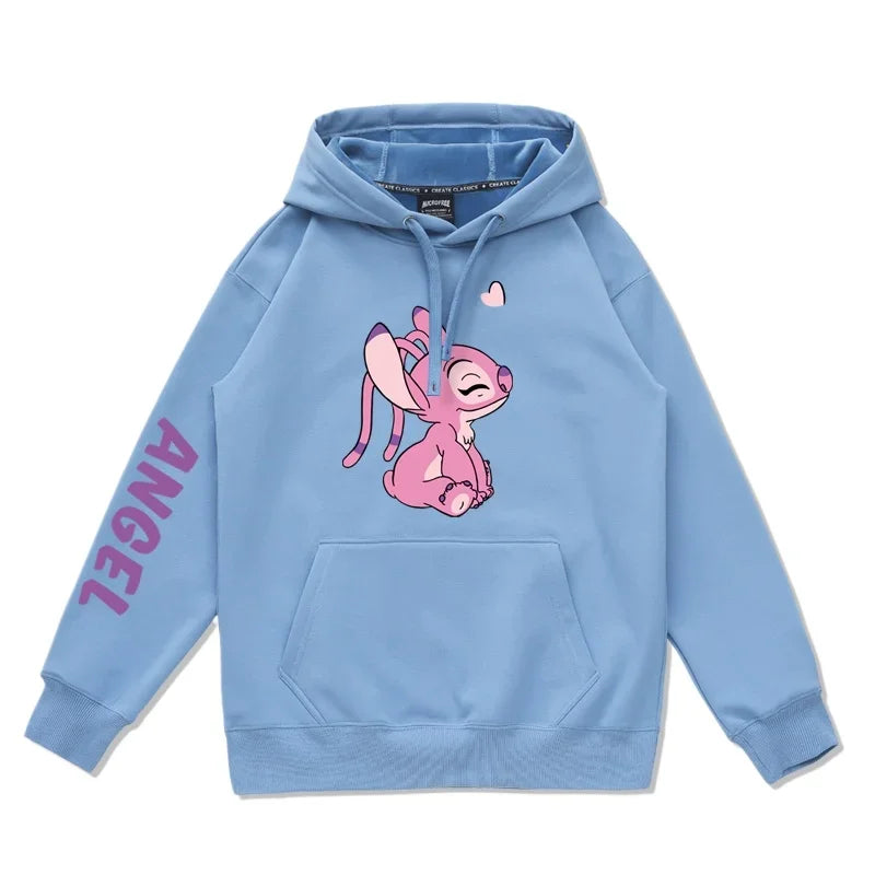 Stitch & Angel Couple Hoodies